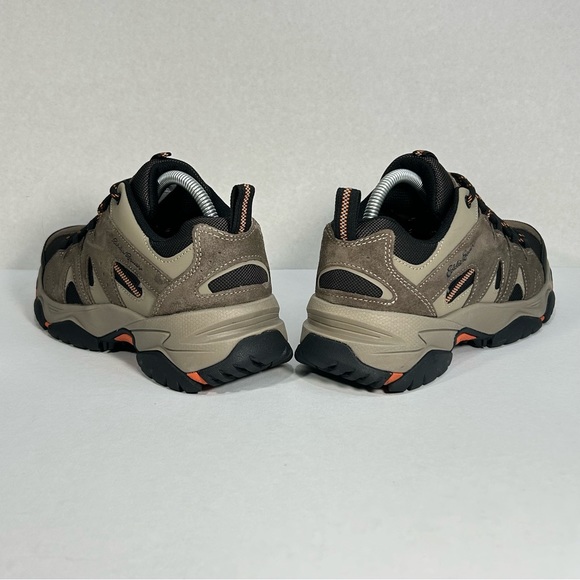 New Eddie Bauer Trail Hiking Outdoor Sneaker Leather Brown/ Orange Shoe; Men’s 8 - Picture 10 of 16